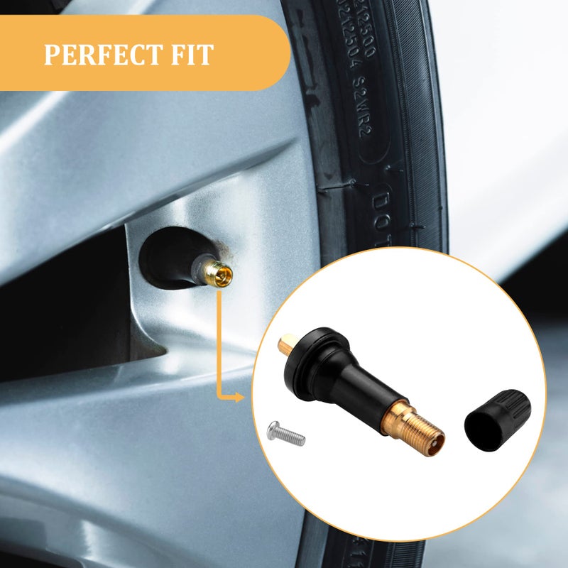 luxlead 5 PCS TPMS 20008 Tire Valve Stem Set, Rubber Snap-in Tubeless Tire Valve Stems Fit for 0.453 inch Rim Holes on Vehicle Tires - Image 3